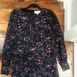 GOAT Black & purple floral dress US sz 2; UK sz 6